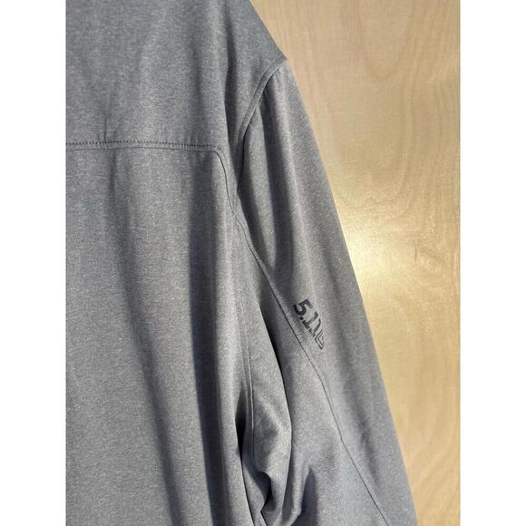5.11 Tactical Mens Large 1/4 Zip Pullover Top Base Layer Grey Catalyst Shirt 2XL - Picture 6 of 7
